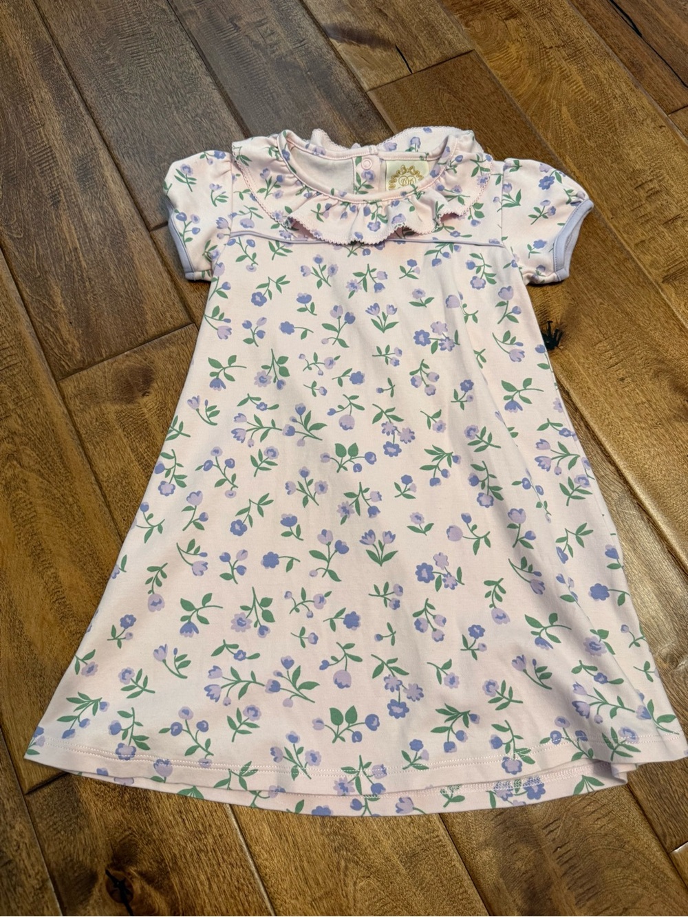 Beaufort Bonnet pink Floral Dress with Ruffle Collar size 5
